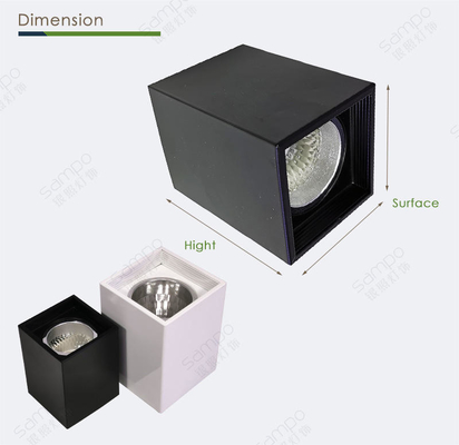 riflettori del nero dell'alloggio montati superficie E27 di 7W 12W 30W Downlight
