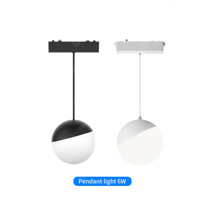 Nero Bianco 180° 6W 48V Magnetico Traccia Luce Ultra Sottile Magnetico Proiettore lampadario