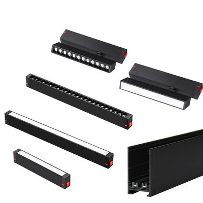 220v Nero Lineare 10W4000K Griglia Luce Inondazione Luce Magnetica Senza Luce Principale Illuminazione
