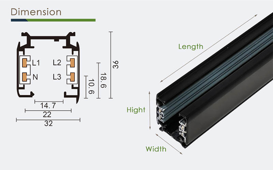 Sistema della luce della pista del sistema ferroviario 0.5m 1m 1.5m LED di illuminazione della pista di RoHS del CE