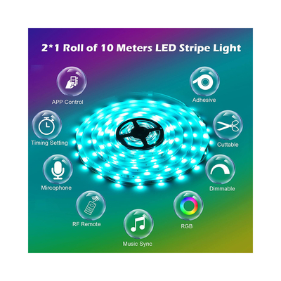 Luce di striscia dell'OEM SMD 5050 RGB Smart LED impermeabile per la decorazione