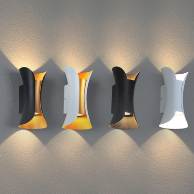 Il nero Cri80 6W Ip65 della sabbia impermeabile su e giù le lampade da parete principali luminose