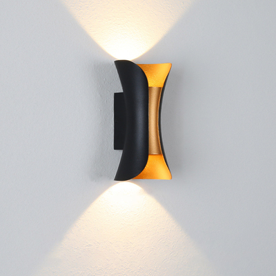 Il nero Cri80 6W Ip65 della sabbia impermeabile su e giù le lampade da parete principali luminose