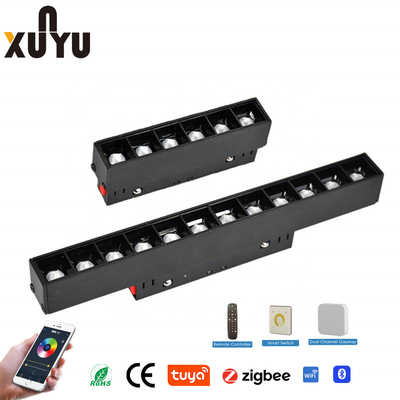 La luce magnetica 6W della pista di Smart Tuya Wifi 48V ha condotto il riflettore lineare