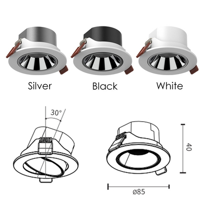 Faretto Incasso Cob 7W/9W 361/506 Lm/W Faretti Led Rotondi Colore Bianco