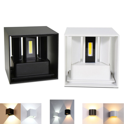 Alluminio su e giù l'accensione del quadrato rotondo leggero delle teste della parete doppia di Dimmable