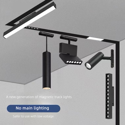 La griglia lineare incastonata della pannocchia accende il bianco nero della luce magnetica della pista del LED 48V