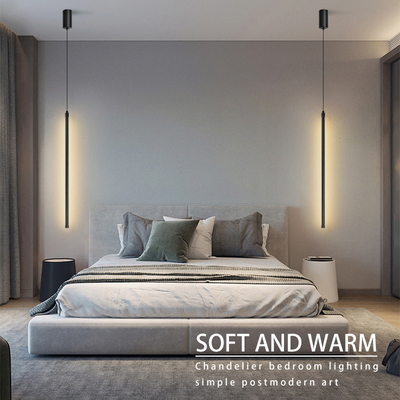 lampada semplice dell'atmosfera della lunga fila del salone della luce del pendente del lato del letto della camera da letto di 3000k 15W