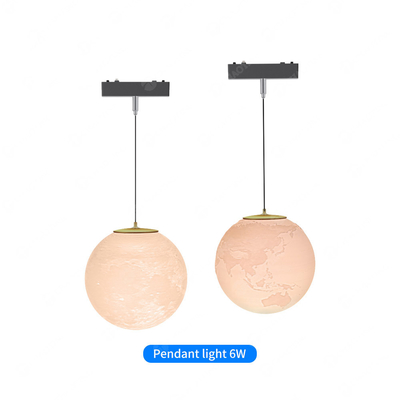 3000K lampadario a lampadina magnetica 6Watt 360° lampadario luna terra