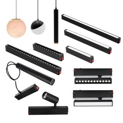 Luce di pista magnetica intelligente Luce magnetica incorporata nera LED senza luce principale